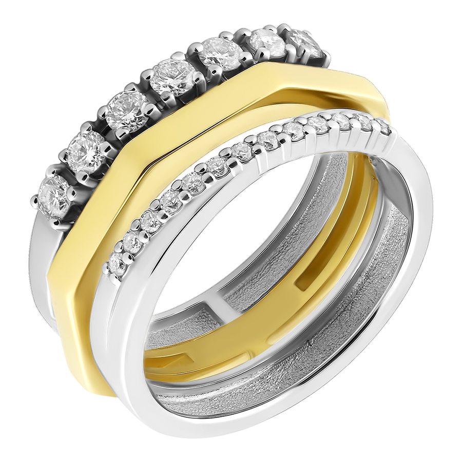 Кольцо, золото, бриллиант, 4157-110012